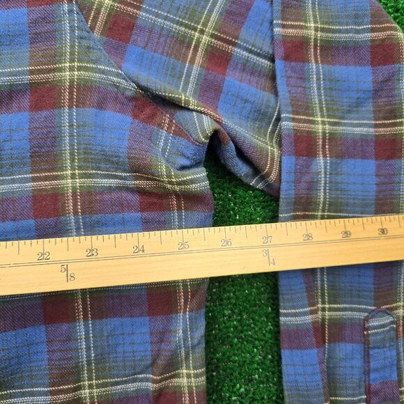 Wrangler Shirt Mens 2XL Plaid Flannel‎ Button Up Long Sleeve Western Cowboy - Picture 3 of 7